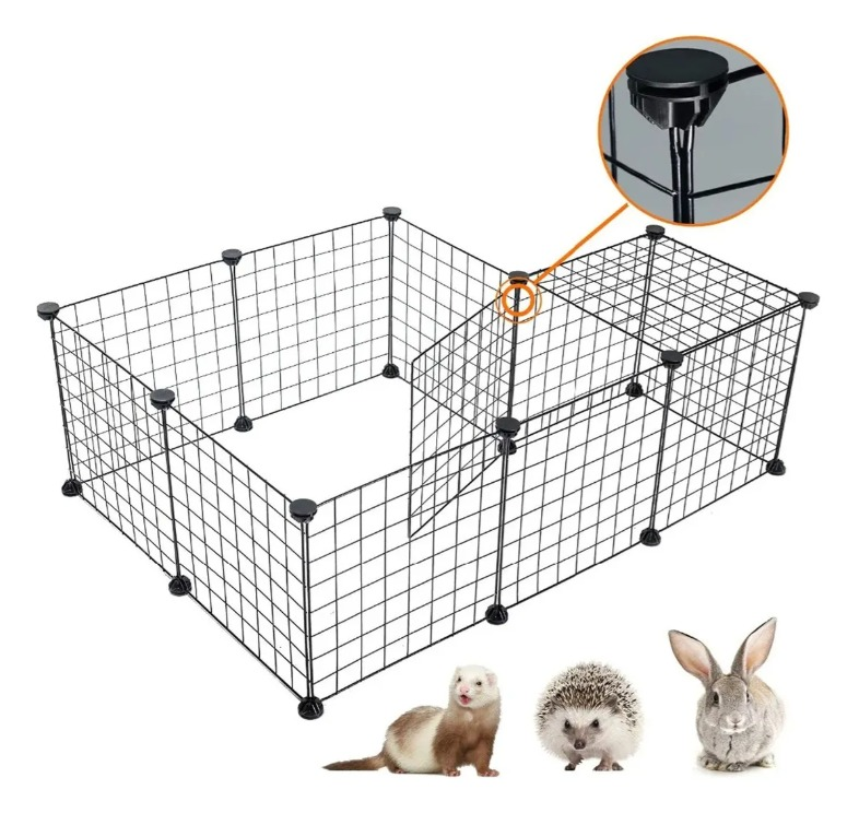 Corral modular para mascotas pequeñas – 12 paneles