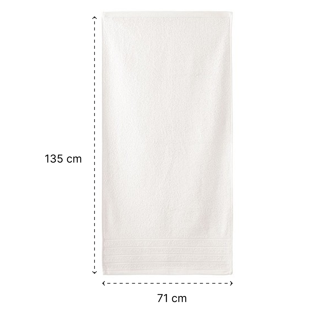 Set de toallas blancas de algodón para baño y Airbnb