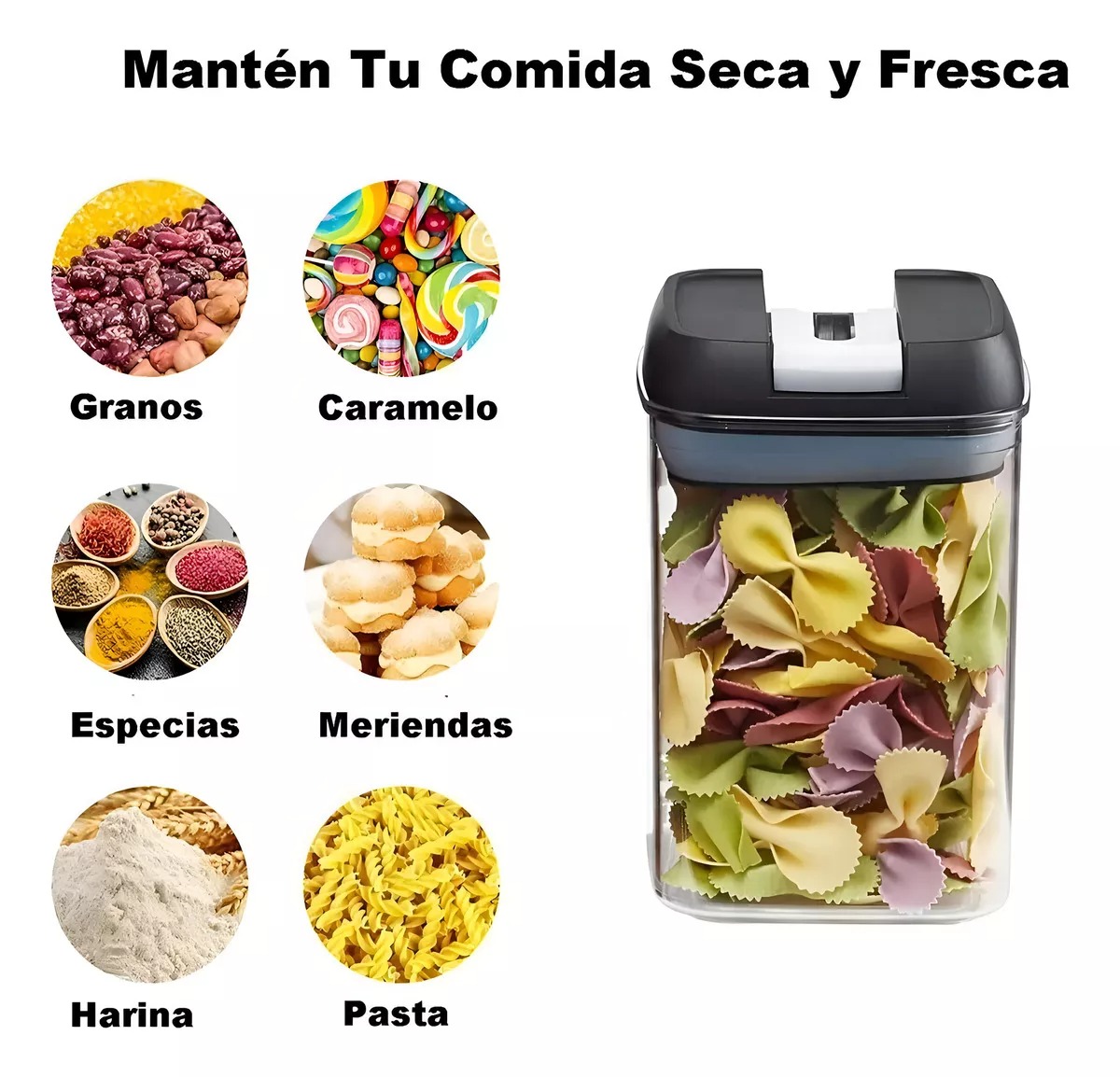 Set de 7 Contenedores Herméticos para Cocina y Despensa - Imagen 3